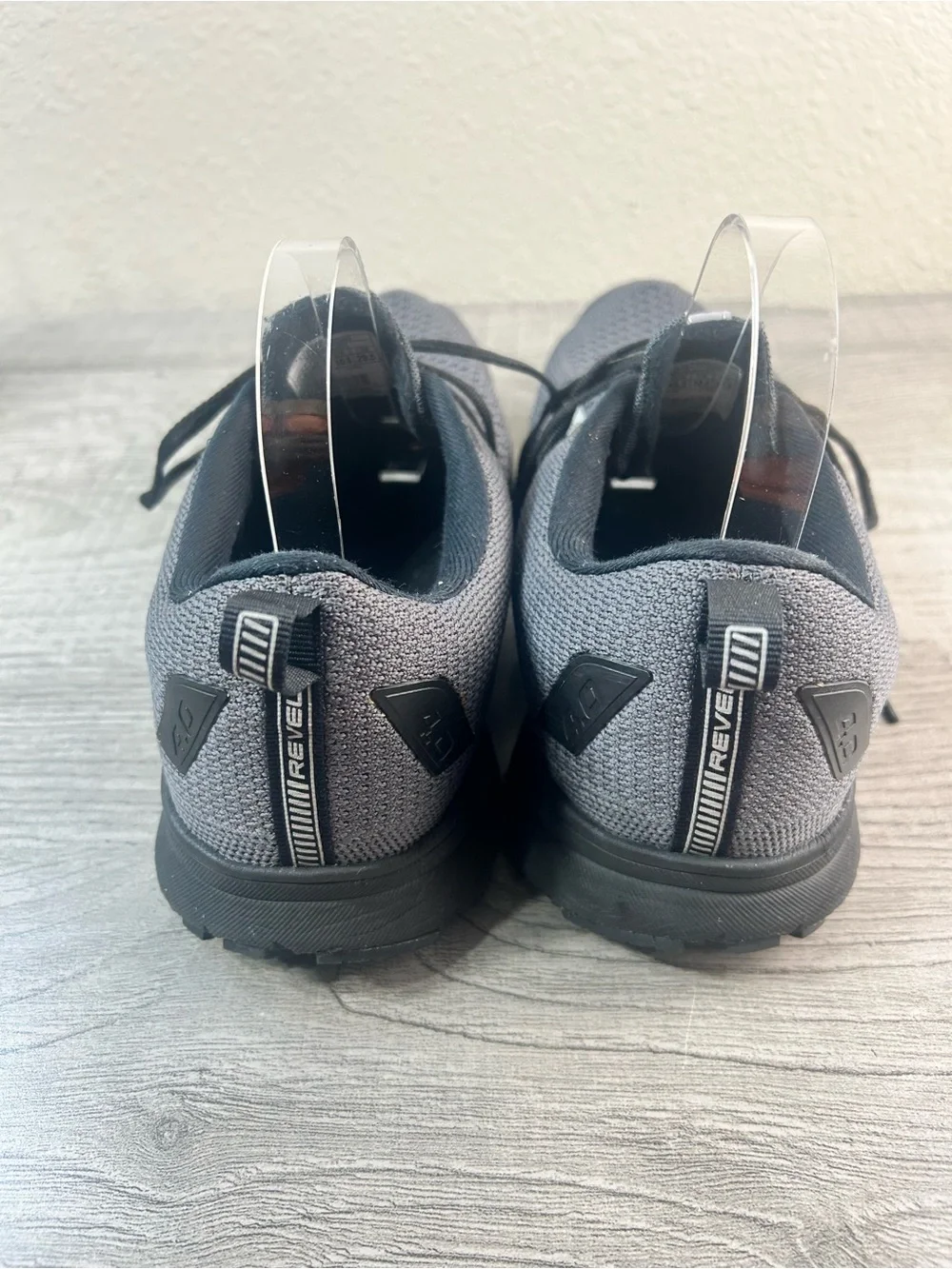 Brooks Revel 4 Men’s Size 11.5 D Gray and Black Knit Running Shoes Sneaker